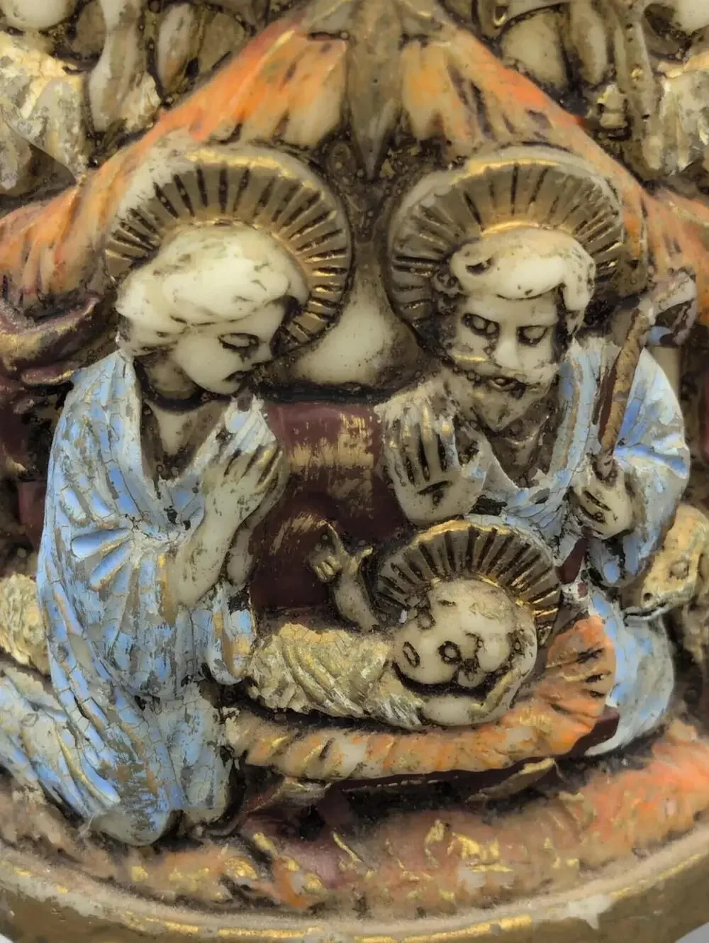 Lenox Candles Nativity Scene Pillar Candle‎ Single Wick Beige Japan Christmas 5